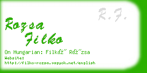 rozsa filko business card